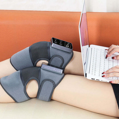 Appareil de massage pour genoux et coude Intelligent 3-en-1 à Impulsions Électroniques, Chauffant et Vibrant