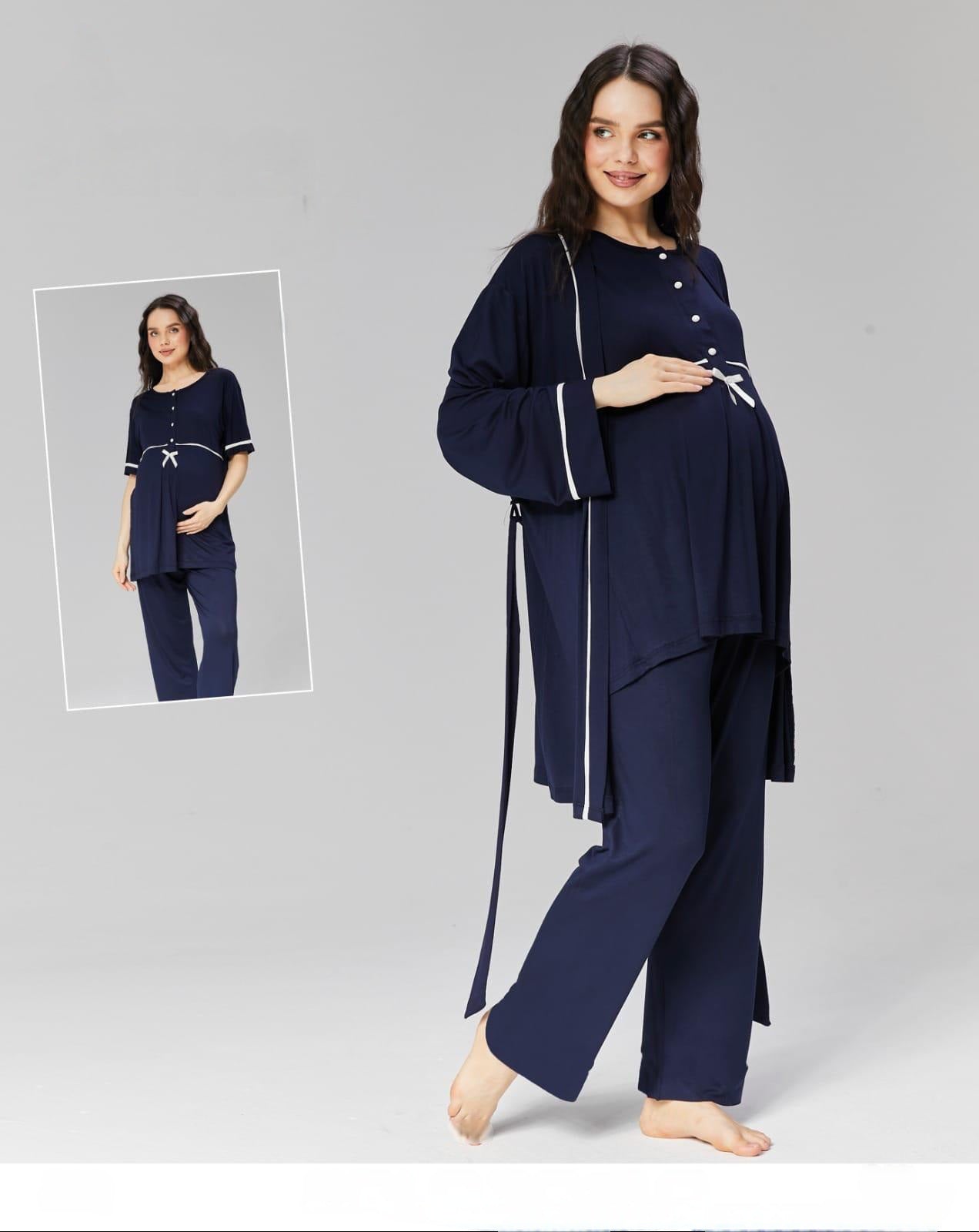 Pyjamas de maternité 3pcs Bleu