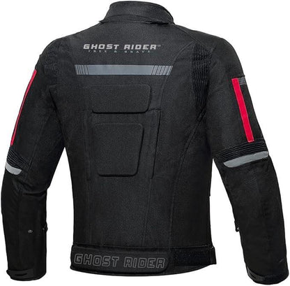Veste de Moto Imperméable et Coupe-Vent Ghost Rider Noir-rouge
