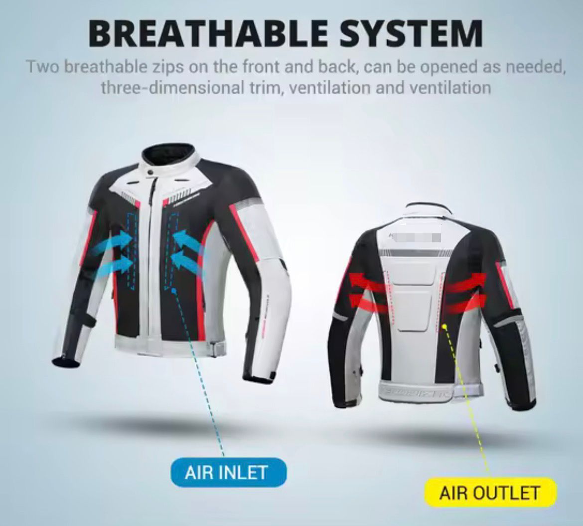 Veste de Moto Imperméable et Coupe-Vent Ghost Rider Noir-argenté