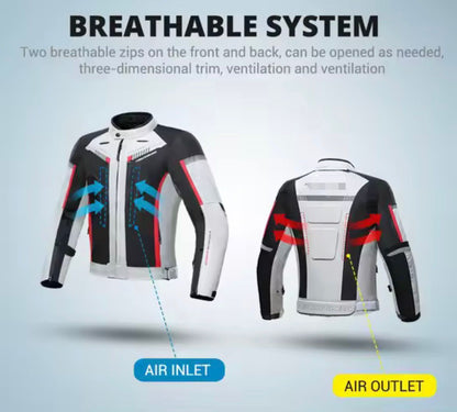 Veste de Moto Imperméable et Coupe-Vent Ghost Rider Noir-argenté