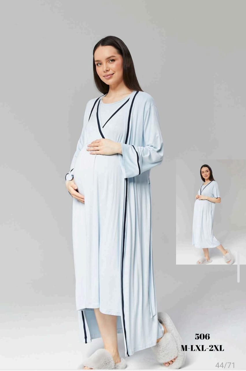 Ensemble pyjamas 2pcs bleu coton